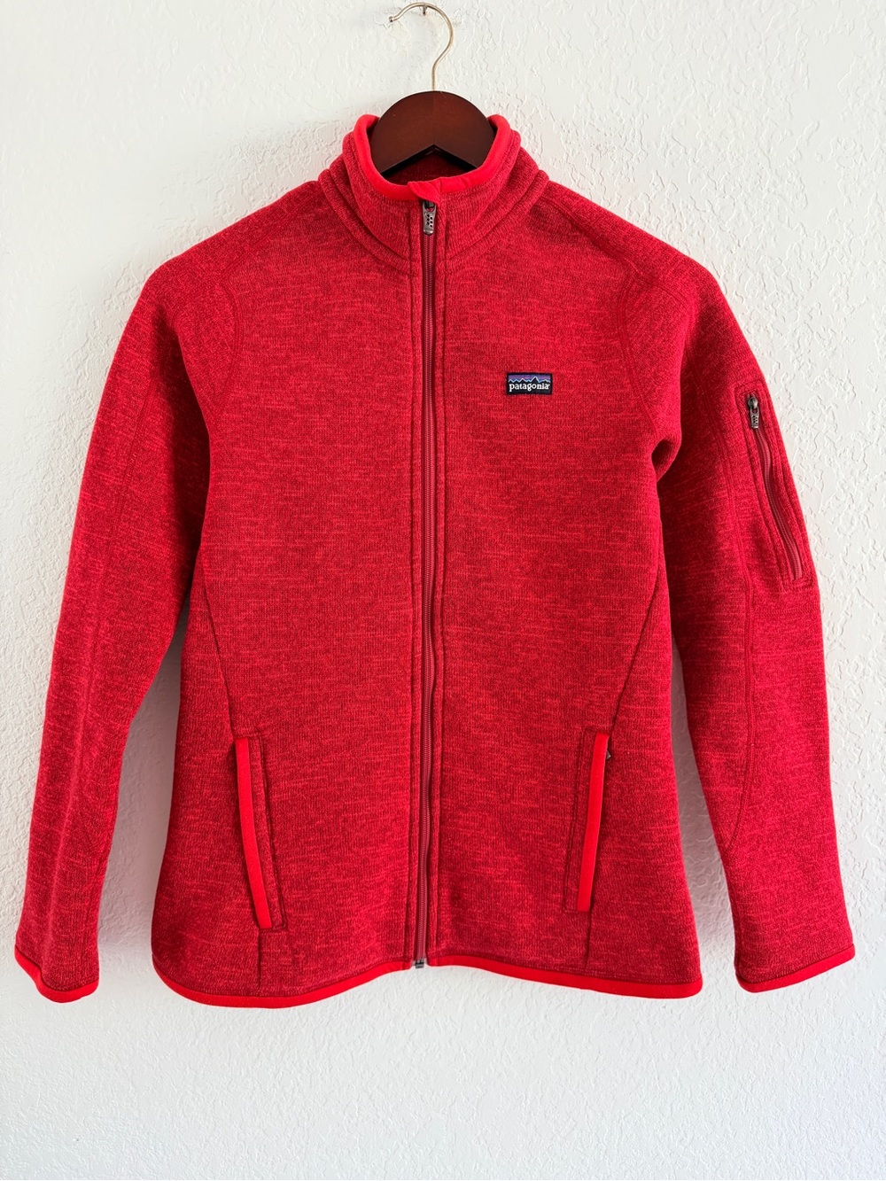 Patagonia Red Full-Zip Fleece Jacket